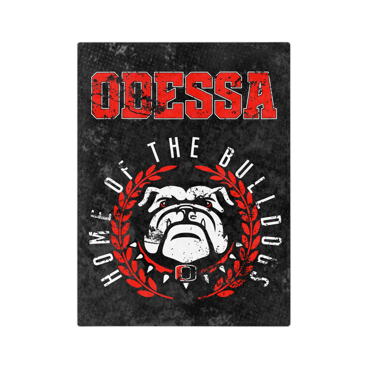 Odessa Bulldogs Velveteen Throw Blanket — "Home of the Bulldogs" Microfiber Cozy Throw