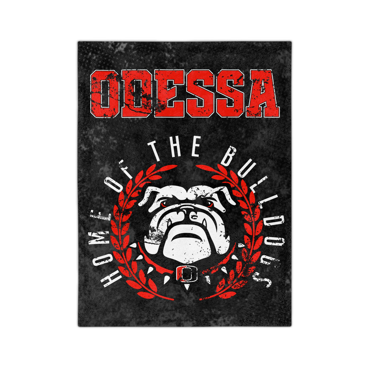 Odessa Bulldogs Velveteen Throw Blanket — "Home of the Bulldogs" Microfiber Cozy Throw
