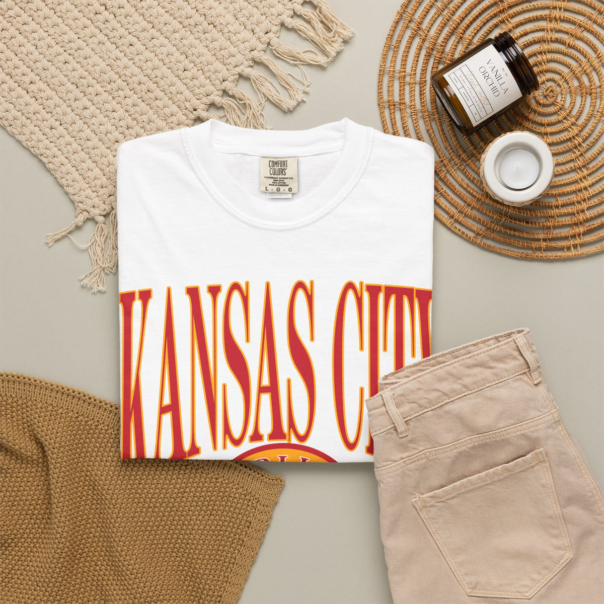 Kansas City Football Comfort Colors Tee