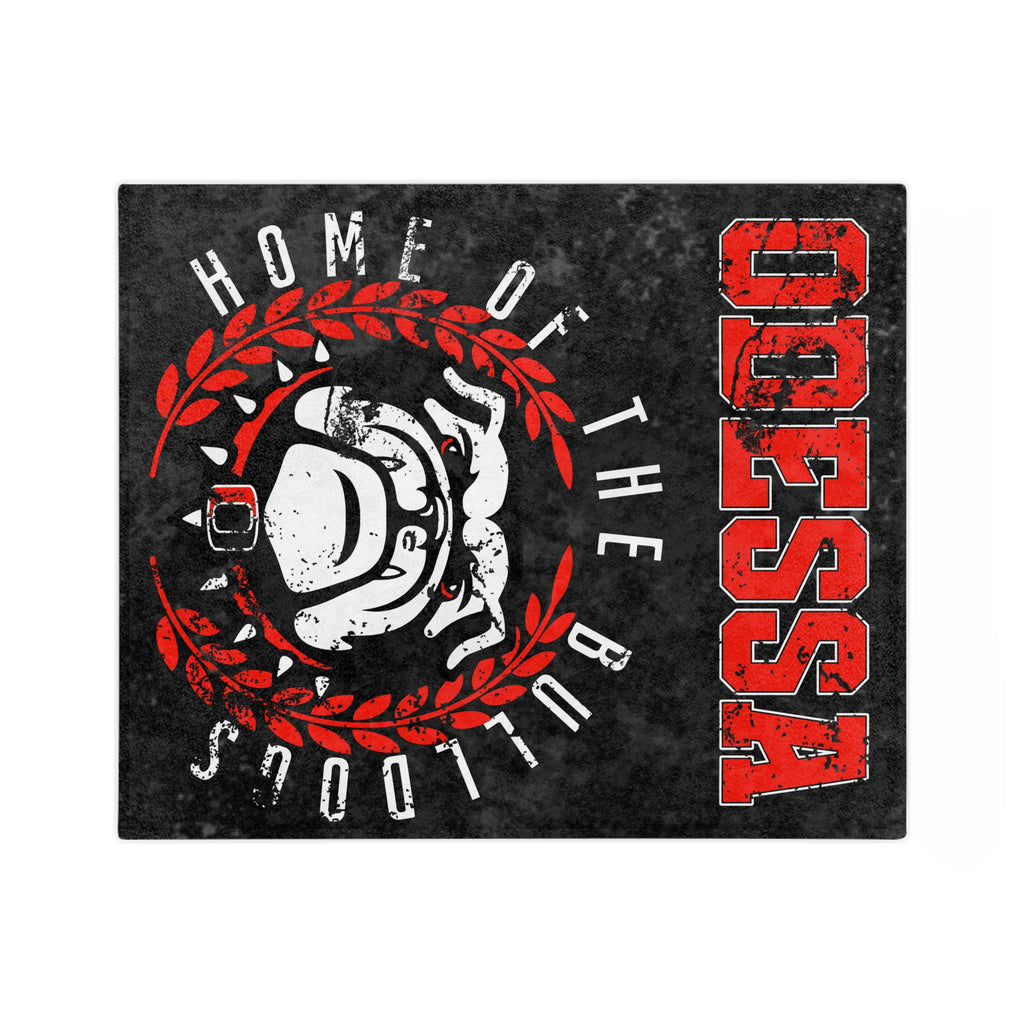 Odessa Bulldogs Velveteen Throw Blanket — "Home of the Bulldogs" Microfiber Cozy Throw