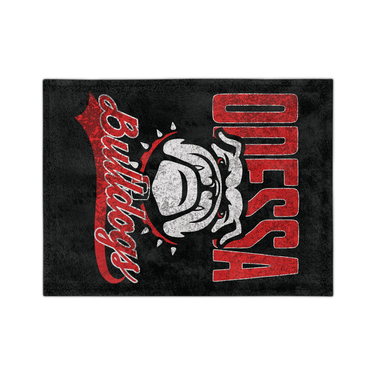Odessa Bulldogs Mascot Blanket | Velveteen Microfiber Blanket