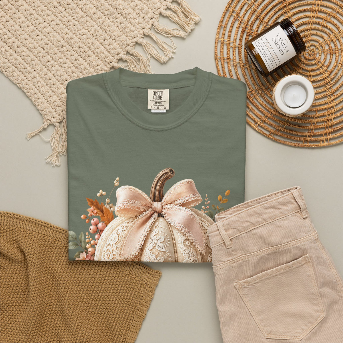 Floral Fall Pumpkin Tee