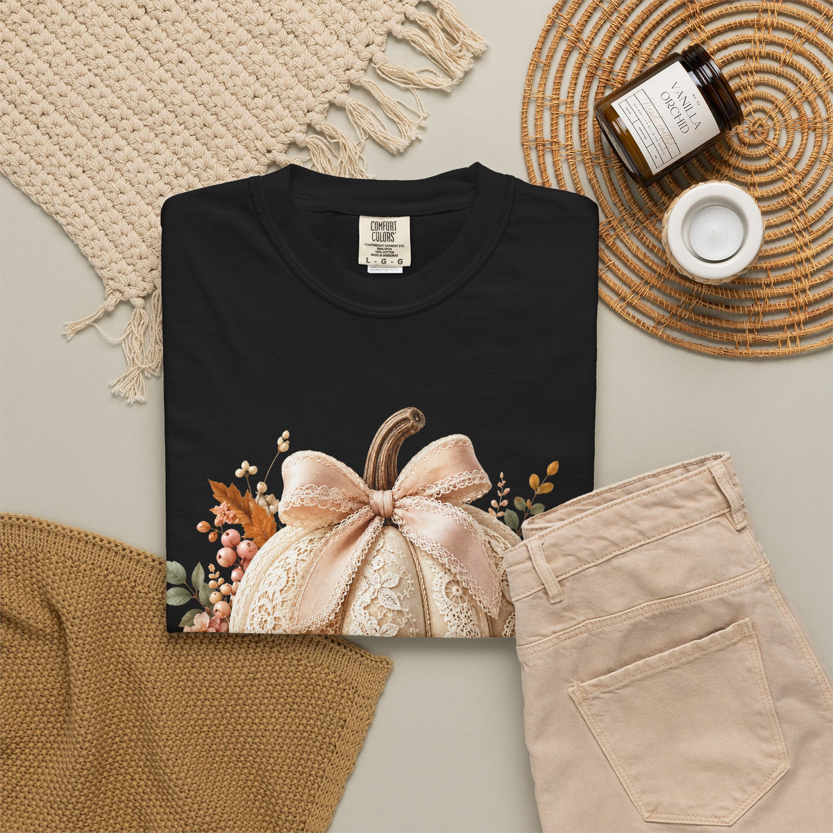 Floral Fall Pumpkin Tee