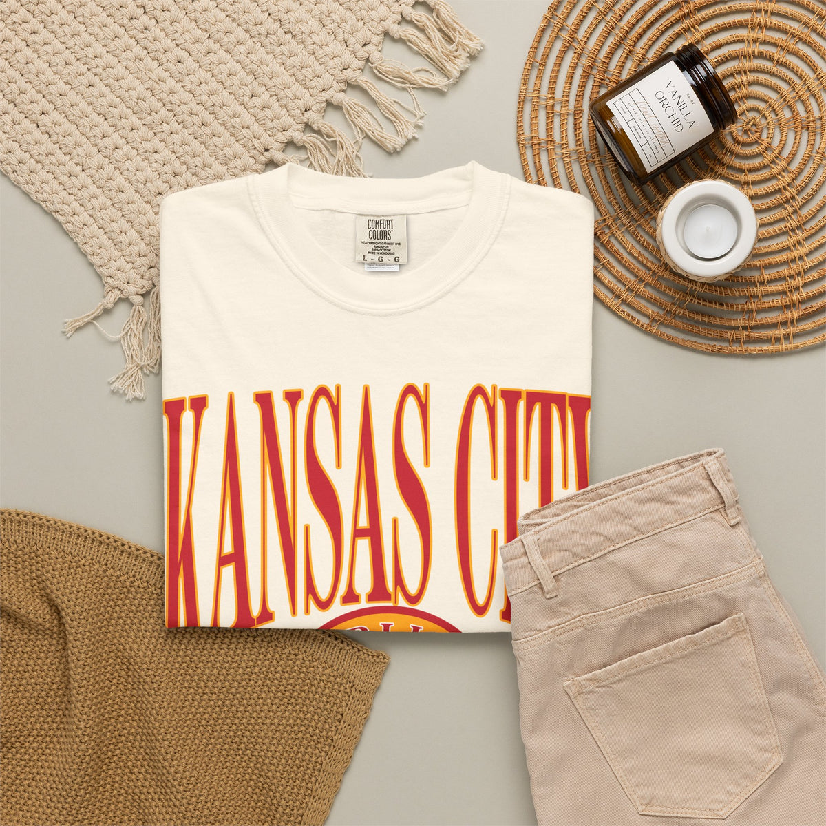 Kansas City Football Comfort Colors Tee