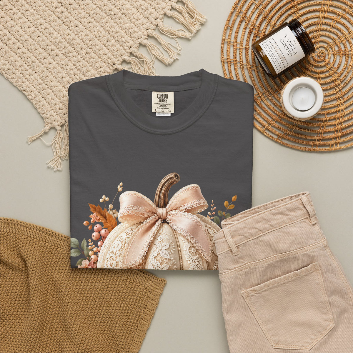 Floral Fall Pumpkin Tee