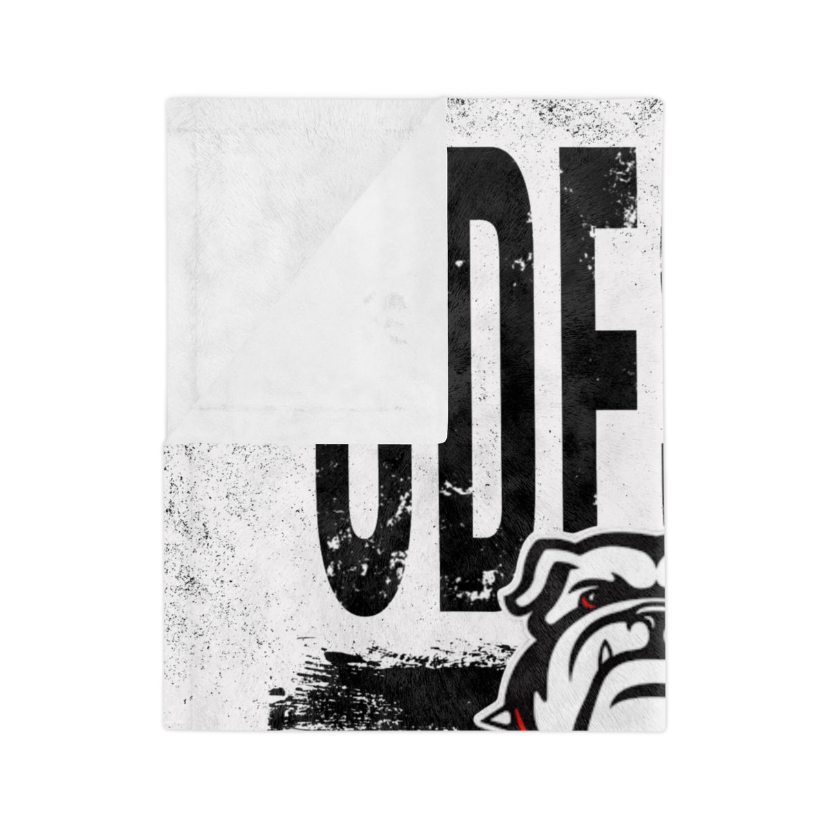 Odessa Bulldogs Bulldog Mascot Blanket | School Spirit Velveteen Microfiber