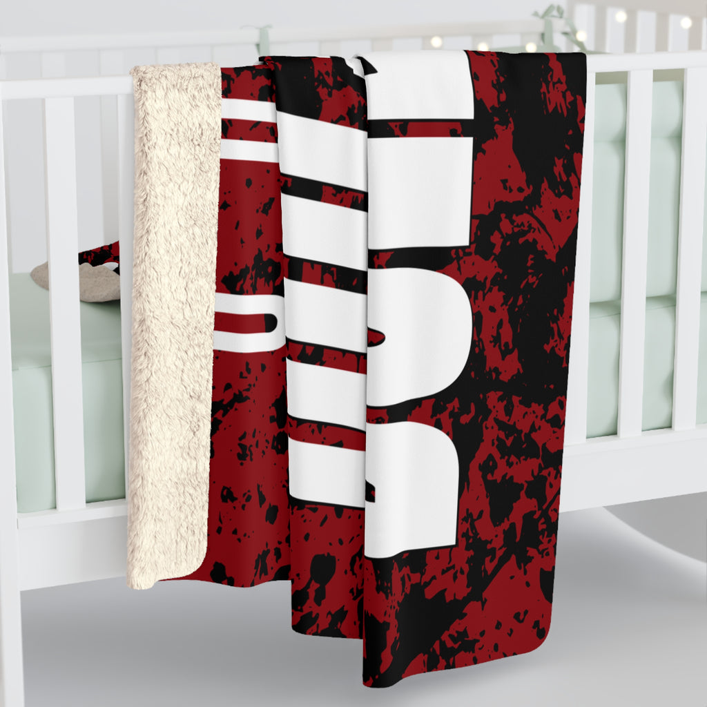Odessa Bulldogs Sherpa Fleece Blanket | Bulldog Mascot Team Throw