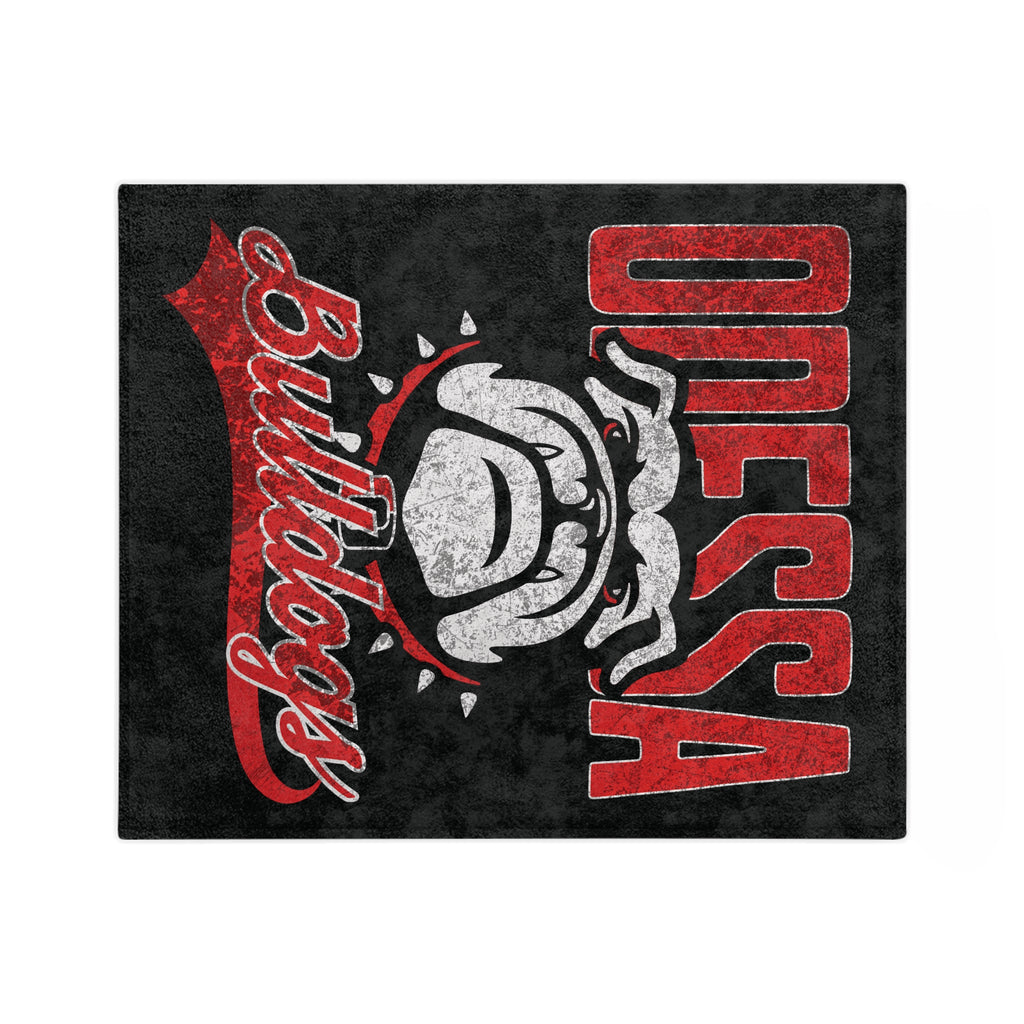 Odessa Bulldogs Mascot Blanket | Velveteen Microfiber Blanket