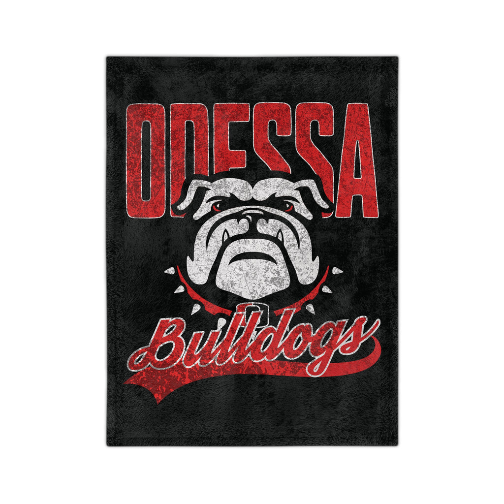 Odessa Bulldogs Mascot Blanket | Velveteen Microfiber Blanket