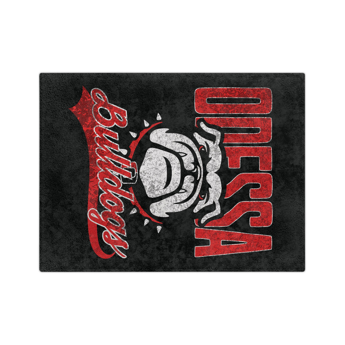 Odessa Bulldogs Mascot Blanket | Velveteen Microfiber Blanket