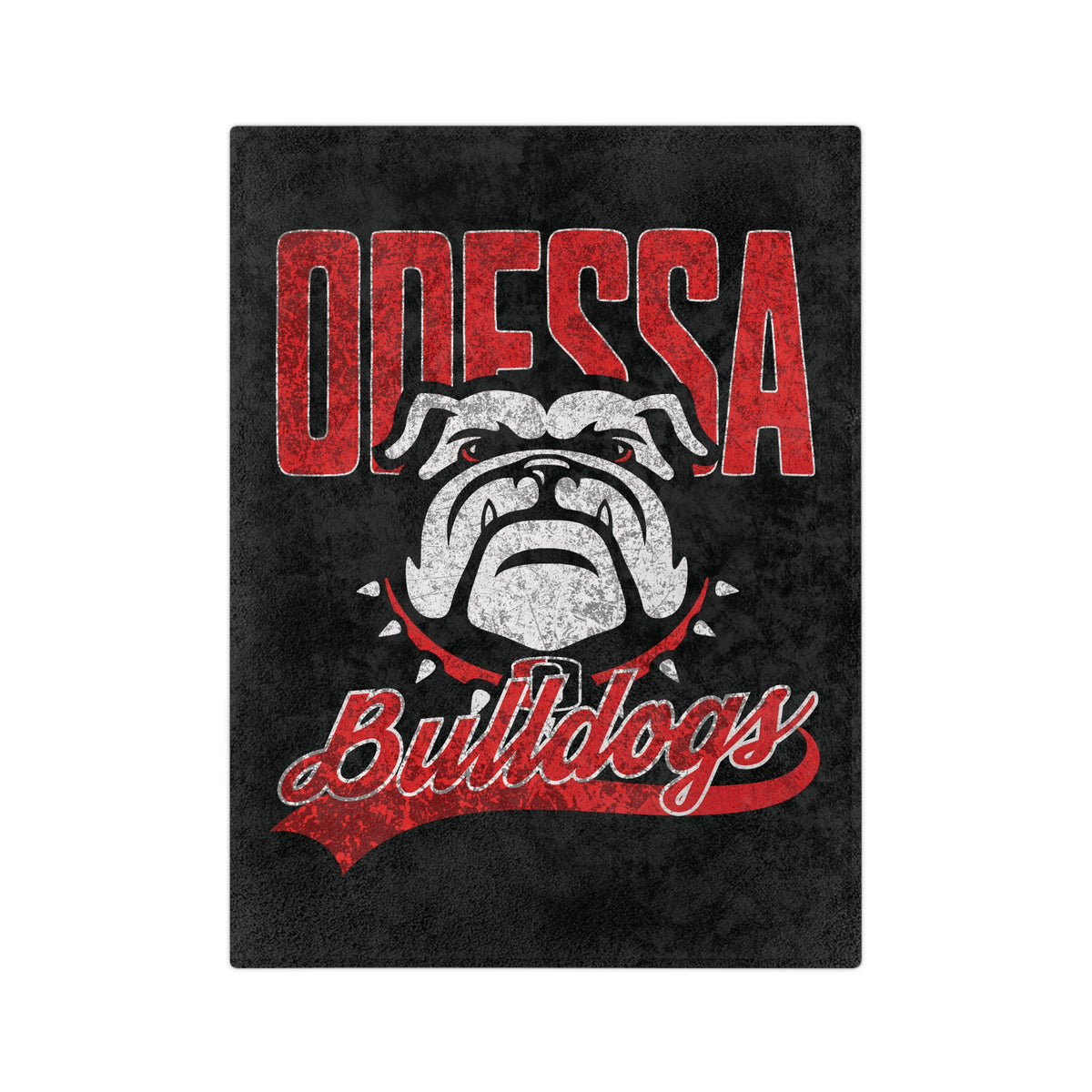 Odessa Bulldogs Mascot Blanket | Velveteen Microfiber Blanket