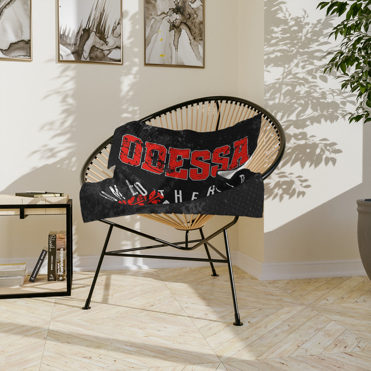 Odessa Bulldogs Velveteen Throw Blanket — "Home of the Bulldogs" Microfiber Cozy Throw