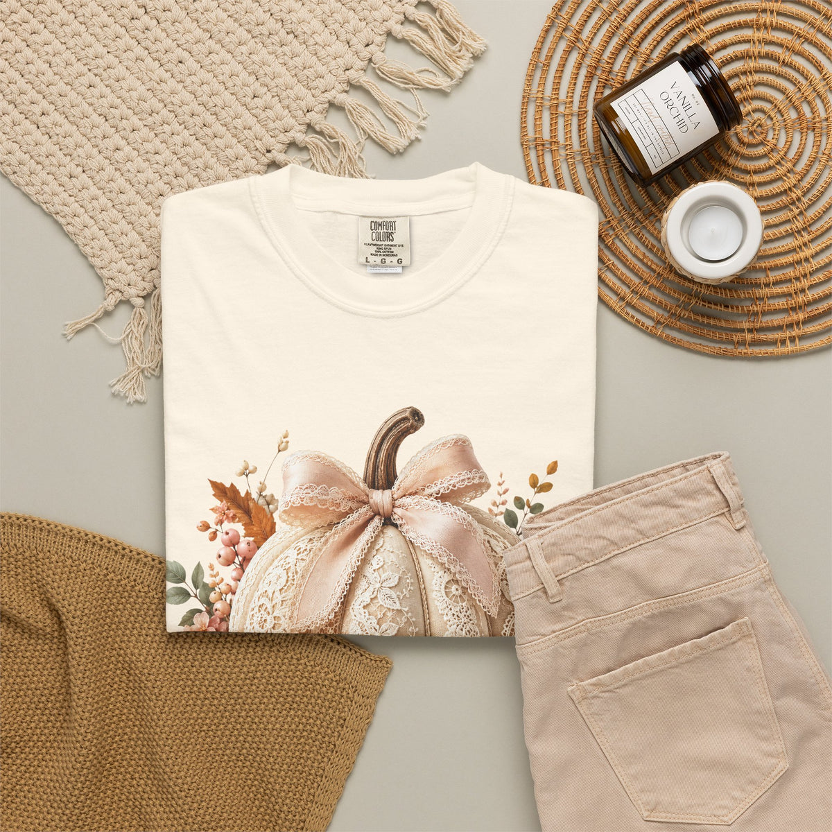 Floral Fall Pumpkin Tee